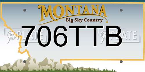 706TTB Montana License Plate