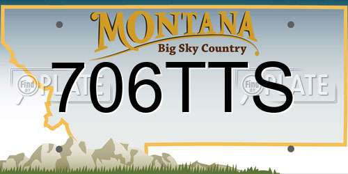 706TTS Montana License Plate