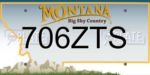 706ZTS Montana License Plate