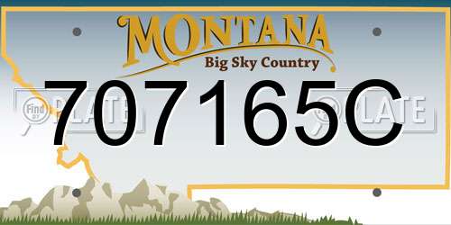 707165C Montana License Plate