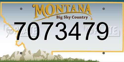 7073479 Montana License Plate