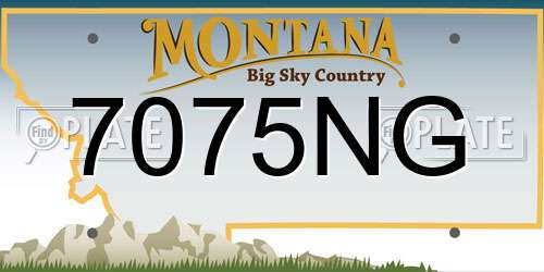 7075NG Montana License Plate