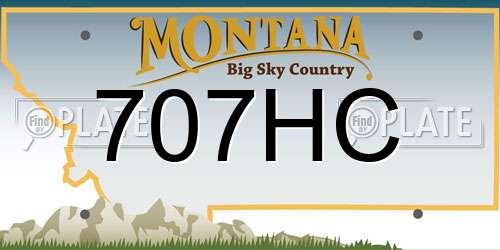 707HC Montana License Plate
