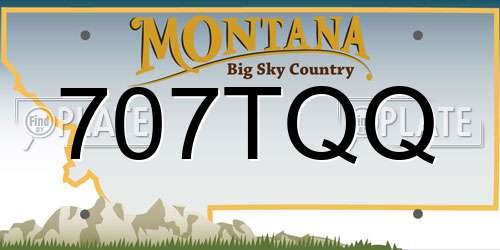 707TQQ Montana License Plate