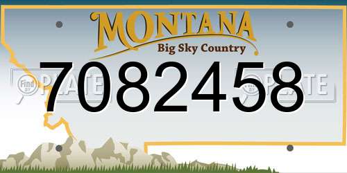 7082458 Montana License Plate