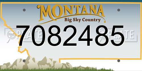 7082485 Montana License Plate