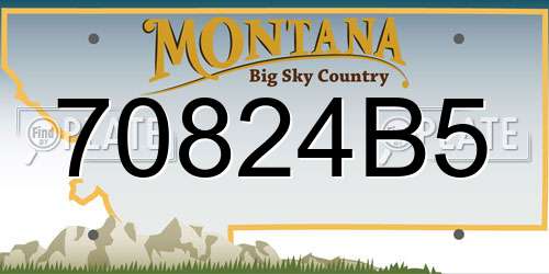 70824B5 Montana License Plate