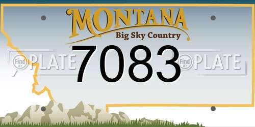 7083 Montana License Plate