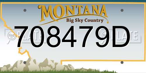708479D Montana License Plate