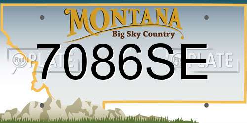 7086SE Montana License Plate