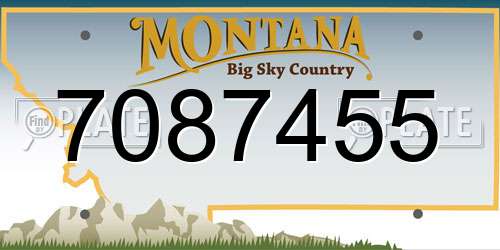 7087455 Montana License Plate