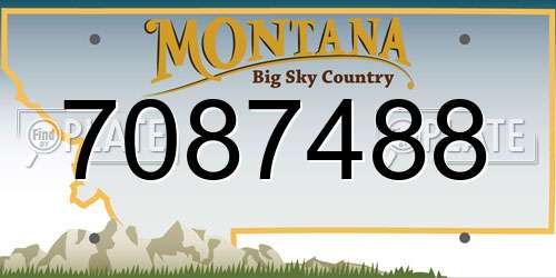 7087488 Montana License Plate