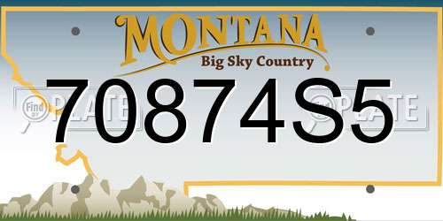 70874S5 Montana License Plate