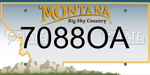 7088OA Montana License Plate