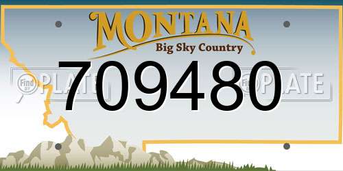 709480 Montana License Plate