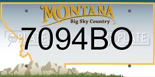 7094BO Montana License Plate