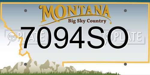 7094SO Montana License Plate
