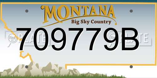 709779B Montana License Plate