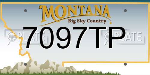7097TP Montana License Plate