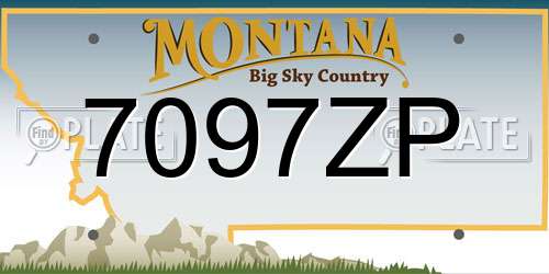7097ZP Montana License Plate
