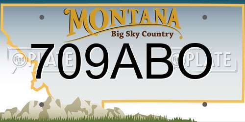709ABO Montana License Plate