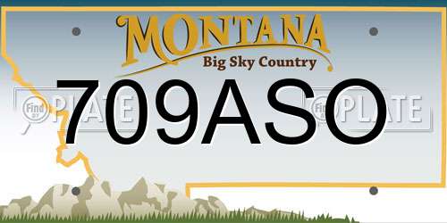 709ASO Montana License Plate