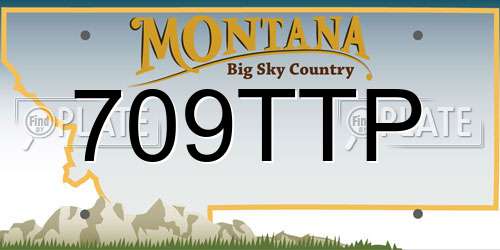 709TTP Montana License Plate