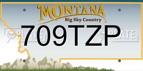 709TZP Montana License Plate