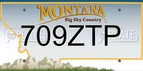 709ZTP Montana License Plate