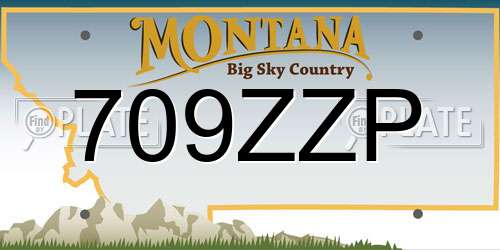 709ZZP Montana License Plate