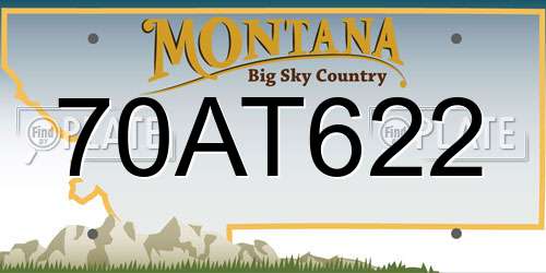 70AT622 Montana License Plate