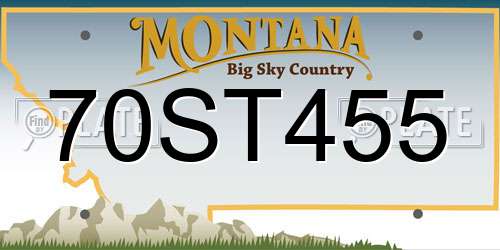 70ST455 Montana License Plate