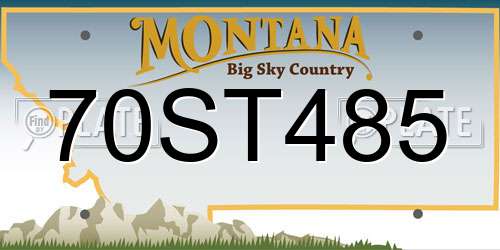 70ST485 Montana License Plate