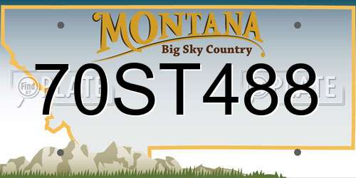 70ST488 Montana License Plate