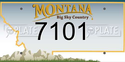 7101 Montana License Plate