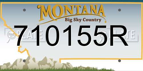 710155R Montana License Plate