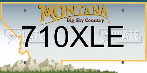 710XLE Montana License Plate