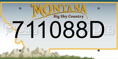 711088D Montana License Plate