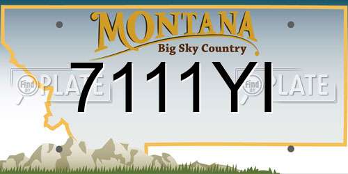 7111YI Montana License Plate