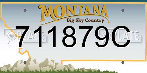 711879C Montana License Plate