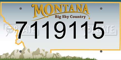 7119115 Montana License Plate