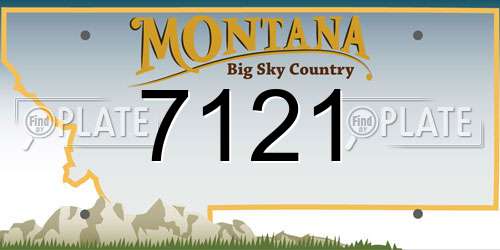 7121 Montana License Plate