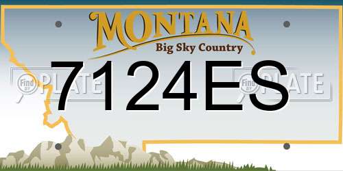 7124ES Montana License Plate