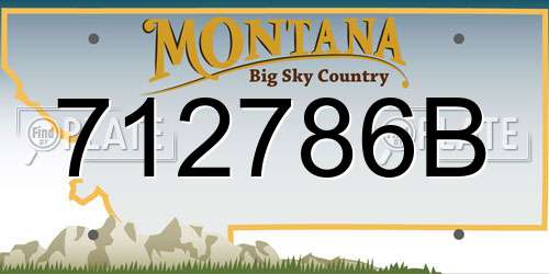 712786B Montana License Plate