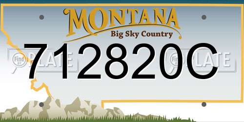 712820C Montana License Plate