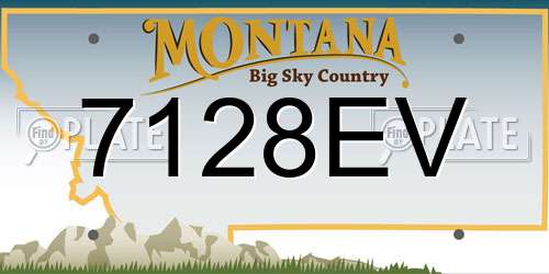 7128EV Montana License Plate