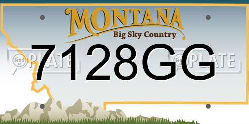 7128GG Montana License Plate