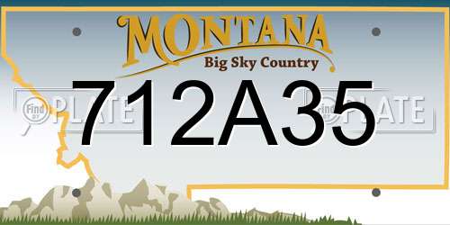 712A35 Montana License Plate