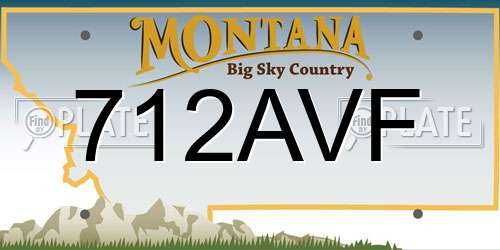 712AVF Montana License Plate