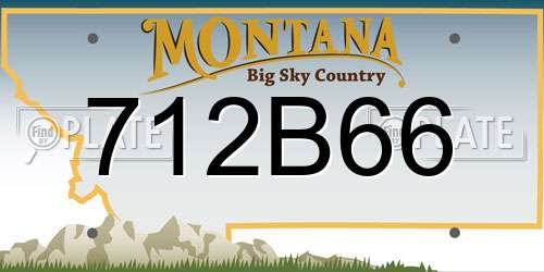 712B66 Montana License Plate